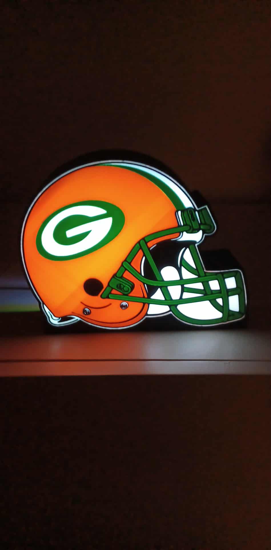 Packers Helmet LED light box – custom 3D printed – Lit Layer Creations